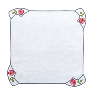 Hand Embroidered Heirloom Petals Napkins 18" x 18" (Set of 4)