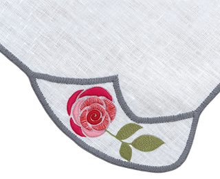 Hand Embroidered Heirloom Petals Napkins 18" x 18" (Set of 4)