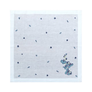 Hand Embroidered  Vintage Floral Napkins 18" x 18" (Set of 4)