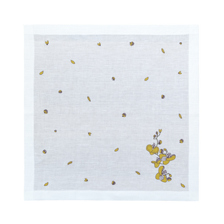 Hand Embroidered Vintage Floral Napkins 18" x 18" (Set of 4)