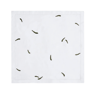Hand Embroidered Vintage Floral Napkins 18" x 18" (Set of 4)