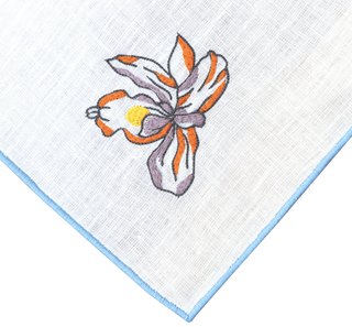Hand Embroidered Floral Fresco Napkins 18" x 18" (Set of 4)