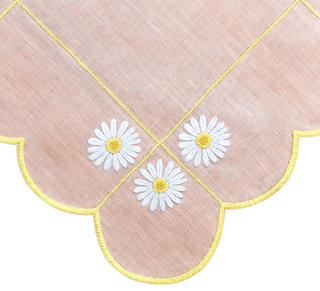 Hand Embroidered Trellis Napkin 18" x 18" (Set of 4)