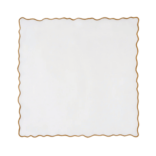 Hand Embroidered Circular Elegance Napkins 18" x 18" (Set of 4)