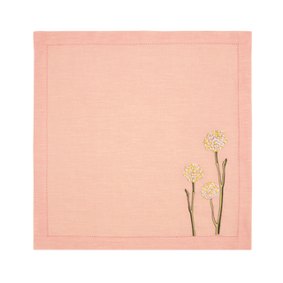 Hand Embroidered Flora and Flutter Napkins 18" x 18" (Set of 4)