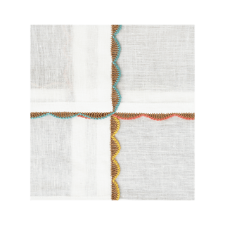 Hand Crochet Cocktail Napkins 6" x 6" (Set of 4)