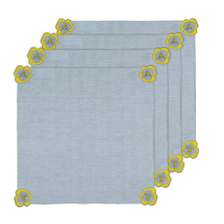 Three Petal Flower - Table Napkin (Set of 4) - TN.13.A