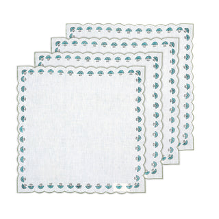 embroidered linen table napkins online - set of 4