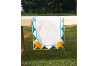 Hand Embroidered Heirloom Petals Table Runner 16.5" × 67"