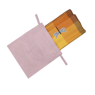 Handwoven Merino Wool Travel Wrap 25" × 70"